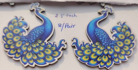 2.5" peacock pair MDF0050