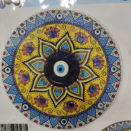6" Yellow Blue Mandala MDF0219