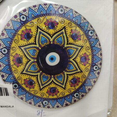 4" Yellow Blue Mandala MDF0221