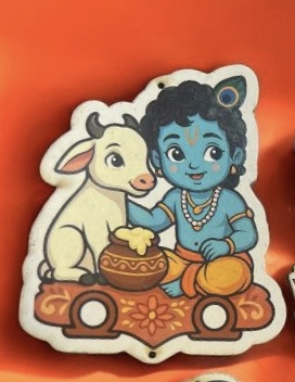 3" Gopal with Cow MDF0252